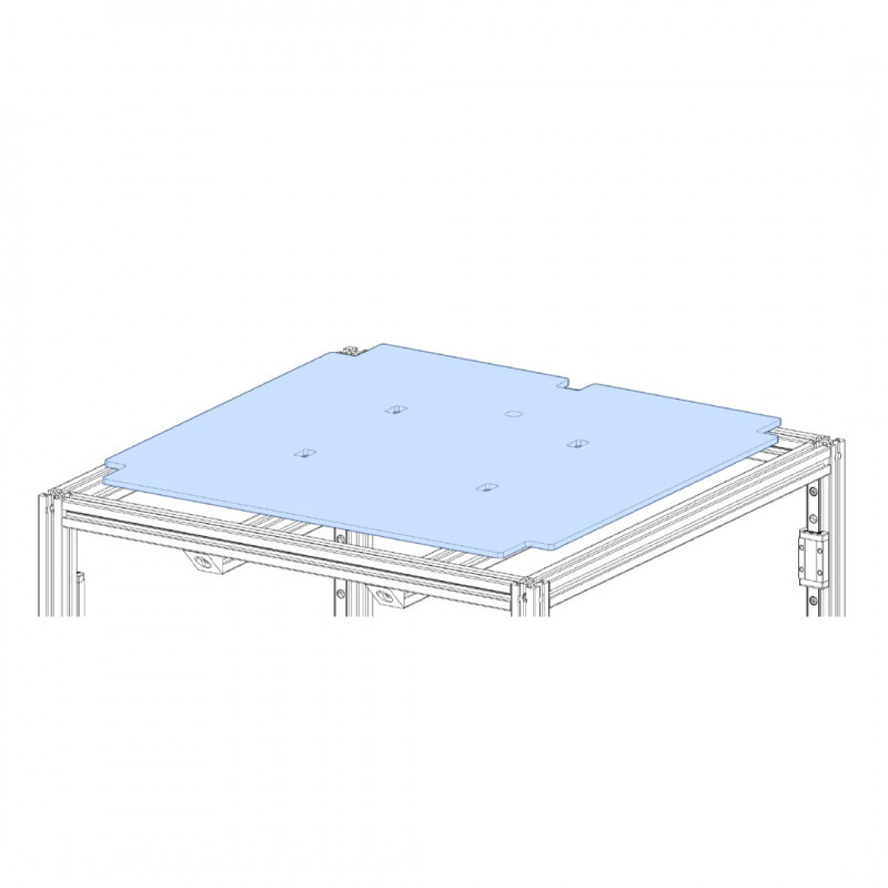 Deck Panel per Voron 2.4 - pannello di fondo PMMA nero Plastica1805031-a DHM Pro