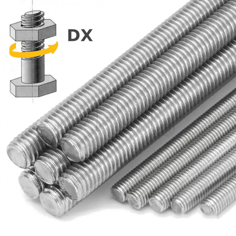 Galvanized threaded rod M39 L.1000 mm - 1 meter Threaded rods 02082868 DHM