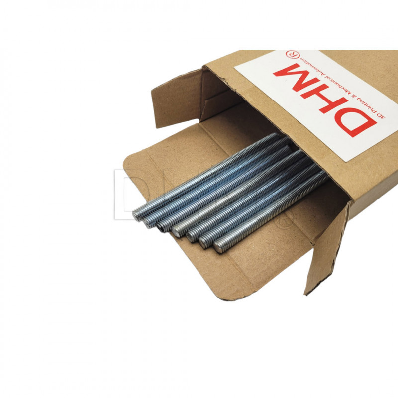 Galvanized threaded rod M5 L.1000 mm - 1 meter - Pack of 10 pieces Threaded rods 02082886 DHM