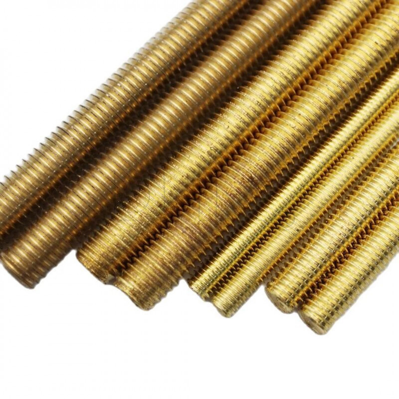 Brass threaded rod M6 L.1000 mm - 1 meter Threaded rods 02082928 DHM