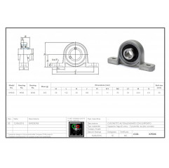 Cuscinetto flangiato autoallineante KP006 Cuscinetti con supporto04140113 DHM