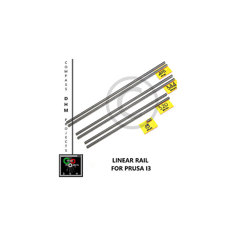 Prusa i3 smooth hardened ground rods - linear rail rods 8 mm - Reprap - 3D 3D printing 18011005 DHM