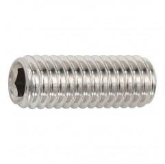 Grain with hexagon socket M3x4 flat tip - headless screw stainless steel A2 Grains 02083117 DHM