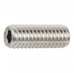 Hexagon socket grain M4x10 flat tip - headless screw stainless steel A2 Grains 02083130 DHM
