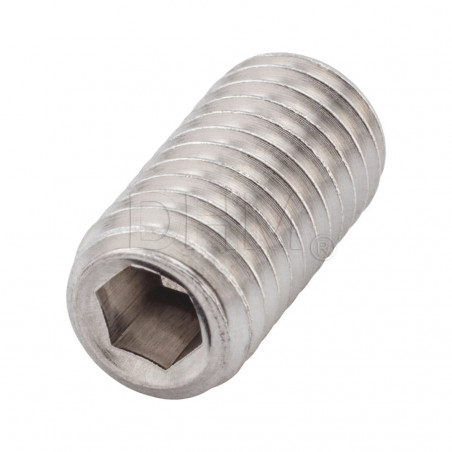 Grano con esagono incassato M8x12 punta cilindrica - vite senza testa acciaio inox A2 Grani02083449 DHM