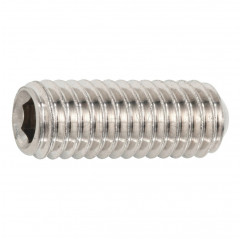 Grain with hexagon socket M5x8 cupped tip - headless screw stainless steel A2 Grains 02083539 DHM