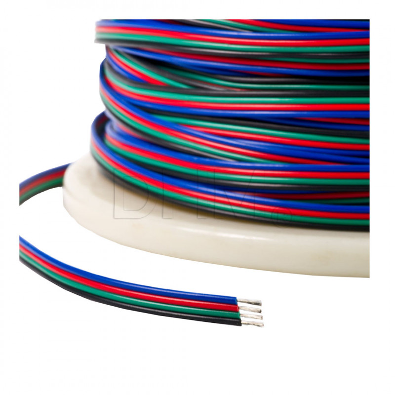 AWG22 cable 4 COLORES 4pin WS2812 WS2811 impresora 3d Cables de aislamiento Simple 12010201 DHM