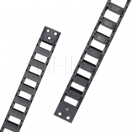 Cadena portacables 15x10 mm - longitud 1 metro - abertura a presión exterior