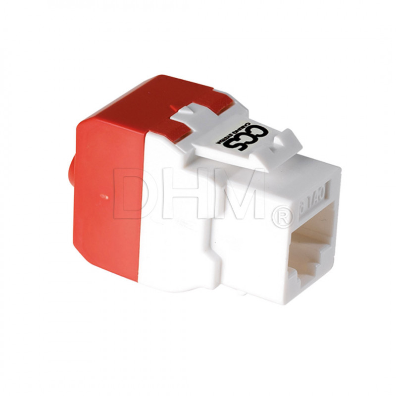 CCS 10G.EXE Cat.6A CHANNEL RJ45 ungeschirmt UTP EASY CRIMP Buchse - T568A/B Farbe weiß LAN-Anschlüsse 12130211 DHM