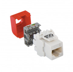 CCS 10G.EXE Cat.6A CHANNEL RJ45 ungeschirmt UTP EASY CRIMP Buchse - T568A/B Farbe weiß LAN-Anschlüsse 12130211 DHM