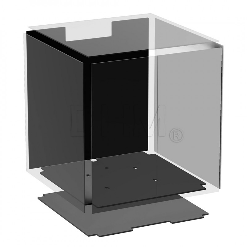 Verschlussplatten für 3D-Drucker Voron 2.4 r2 PMMA transparent und schwarz Kunststoff 1805033-a DHM Pro