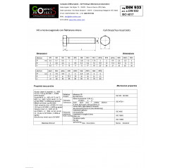 Vite 12x30 testa esagonale con filettatura intera zincata (Zinc Plated) Viti a testa esagonale02080263 DHM