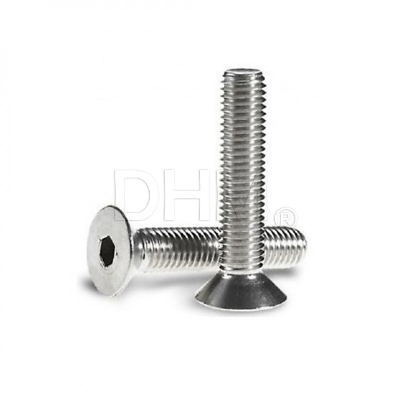 Tornillo avellanado de cabeza plana con hueco Allen inox 3x12 Tornillos de cabeza plana avellanada 02080901 DHM