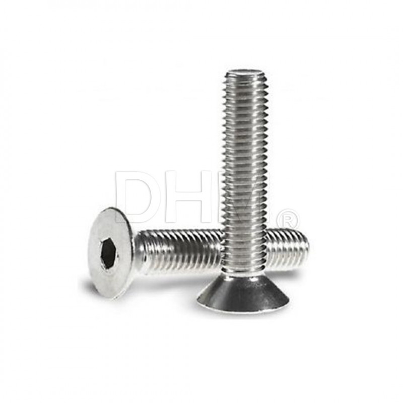 Stainless steel countersunk flat head screw with Allen socket 6x25 Countersunk flat head screws 02080924 DHM