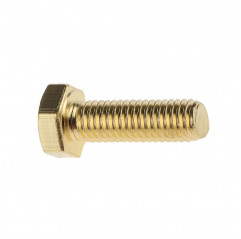 Hexagon head screw with full brass thread 4x12 Hex head screws 02081488 DHM