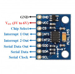 ADXL345 Beschleunigungsmesser-Modul Digitaler Schwerkraftsensor - 3D-Drucker-Beschleunigungsmesser Arduino-Module 08040328 DHM