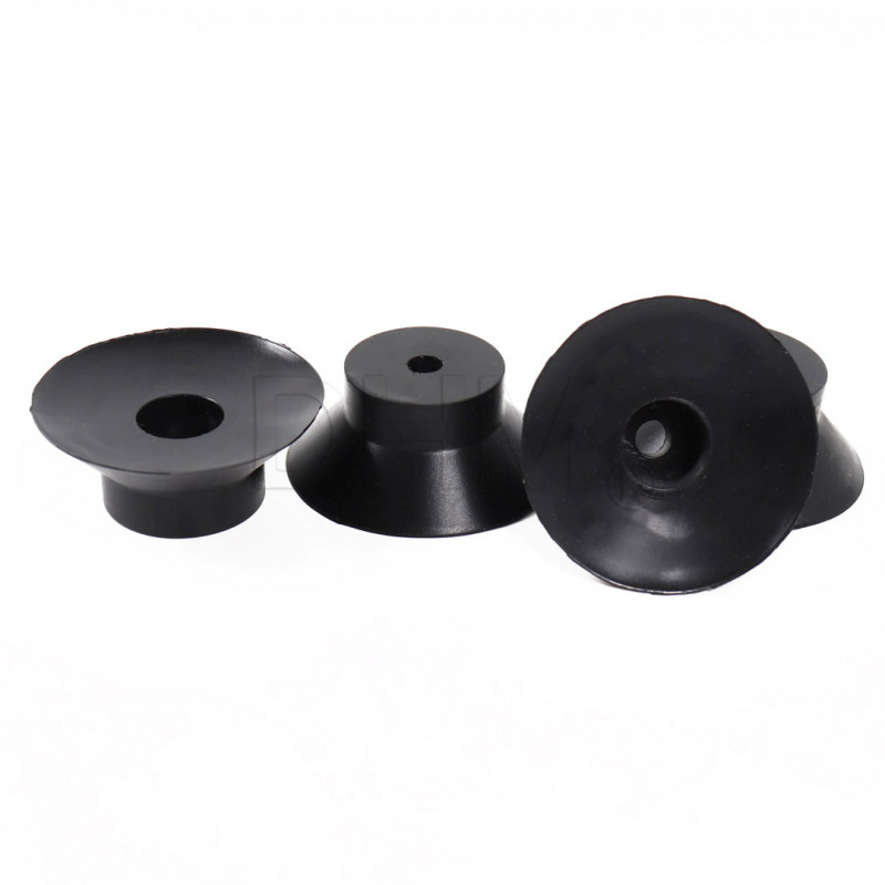 Black color suction cup non-slip foot - 14x11x9mm Wheels, feet, rollers and roller conveyors 11060232 DHM