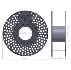 Filamento ABS Plus gris 1,75mm 1kg - Filamento para impresión 3D FDM AzureFilm ABS PLUS AzureFilm 19280091 AzureFilm