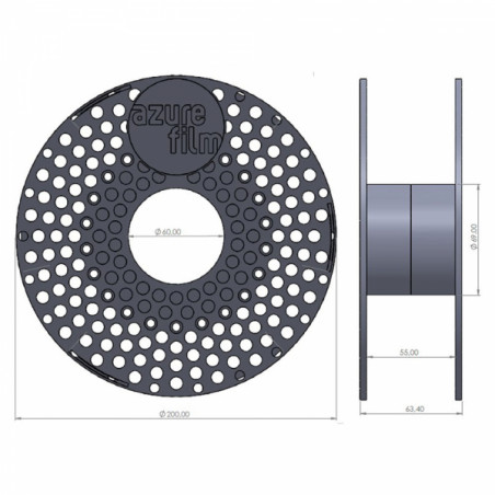 Filamento ASA Azul 1.75mm 1kg - Filamento para impresión 3D AzureFilm