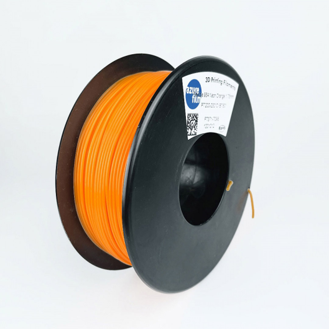 Filamento Flessibile TPU 98A shore Arancione Neon 1.75mm 300g - fil