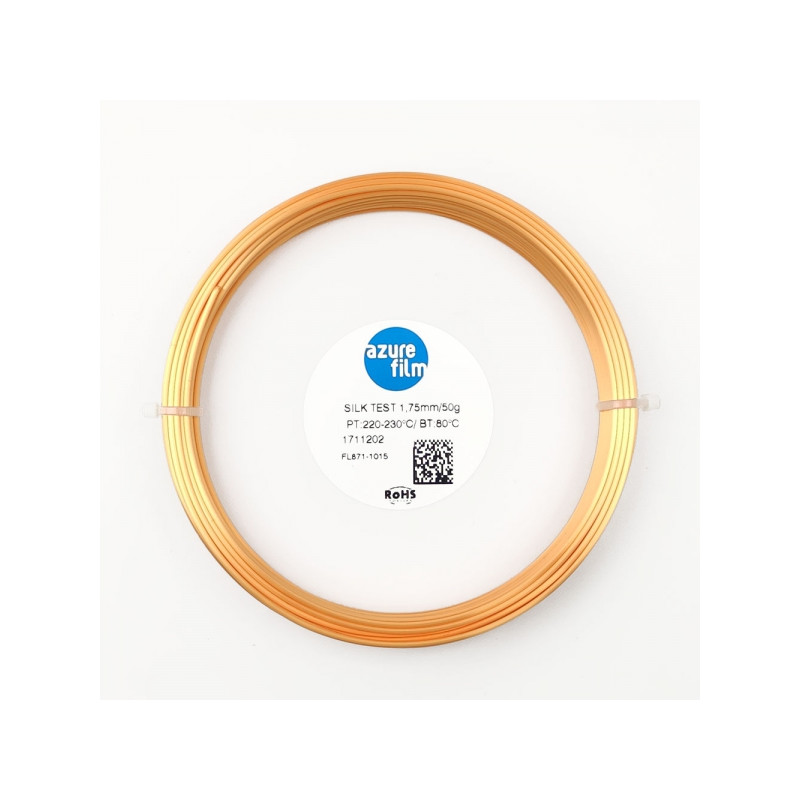 Campione Filamento PLA Silk Arancione Fiamma 1.75mm 50g 17m - filamenti per stampa 3D FDM AzureF PLA Silk AzureFilm19280138 A...