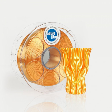 Sample Filament PLA Silk Orange Flame 1.75mm 50g 17m - FDM 3D printing filament AzureF