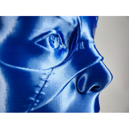 Muestra de filamento PLA Silk Blue Sea 1.75mm 50g 17m - Filamento para impresión 3D FDM AzureFilm