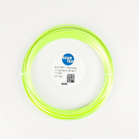 PLA Silk Lime Filament Sample 1.75mm 50g 17m - FDM 3D Printing Filament AzureFilm PLA Silk AzureFilm 19280143 AzureFilm