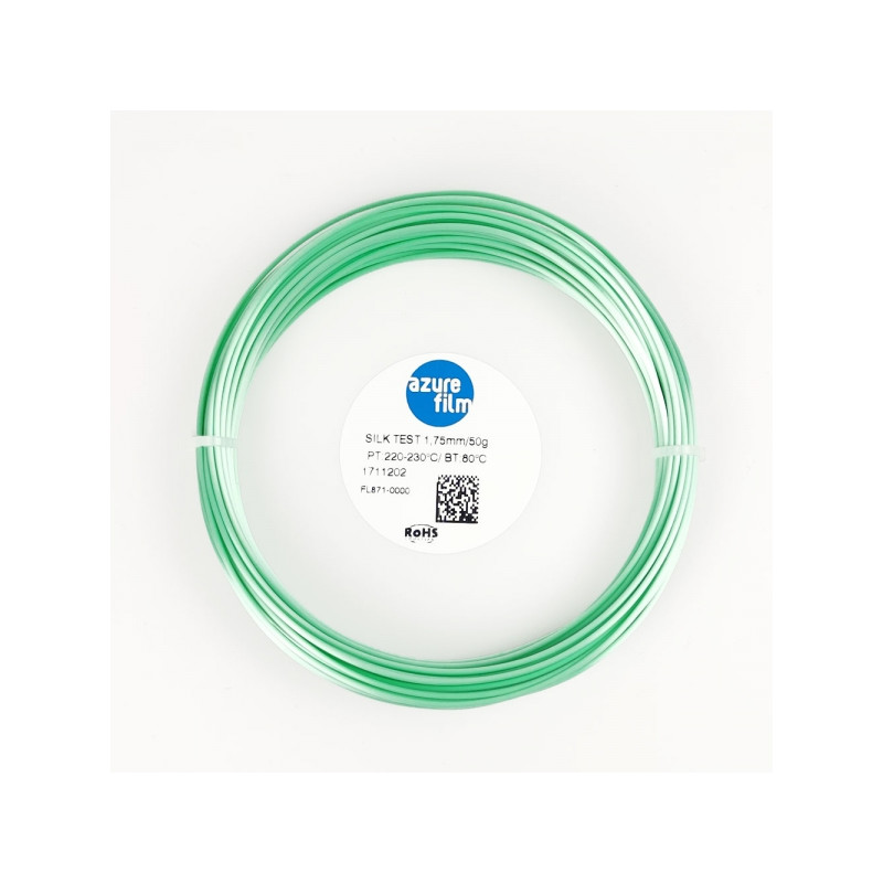 Filament PLA Silk Aquamarine 1.75mm 50g 17m - FDM 3D printing filament AzureFilm PLA Silk AzureFilm 19280145 AzureFilm