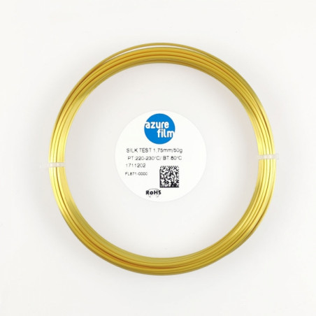 Campione Filamento PLA Silk Oro 1.75mm 50g 17m - filamenti per stam