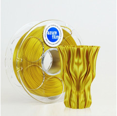 Muestra de filamento PLA Silk Gold 1.75mm 50g 17m - Filamento para impresión 3D FDM AzureFilm PLA Silk AzureFilm 19280146 Azu...