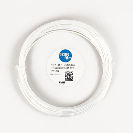 PLA Silk White 1.75mm 50g 17m PLA Filament Sample - FDM 3D Printing Filament AzureFilm PLA Silk AzureFilm 19280147 AzureFilm