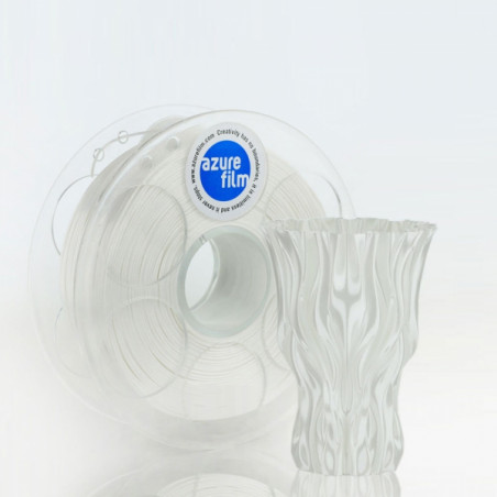 PLA Silk White 1.75mm 50g 17m PLA Filament Sample - FDM 3D Printing Filament AzureFilm