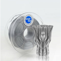 Muestra de filamento PLA Silk Silver 1.75mm 50g 17m - Filamento para impresión 3D FDM AzureFilm PLA Silk AzureFilm 19280148 A...