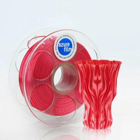 Campione Filamento PLA Silk Rosso 1.75mm 50g 17m - filamenti per stampa 3D FDM AzureFilm