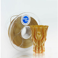 Muestra de filamento PLA Silk Sand 1.75mm 50g 17m - Filamento para impresión 3D FDM AzureFilm PLA Silk AzureFilm 19280141 Azu...