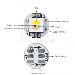 SK6812 RGBW 5v LED Voron StealthBurner Stampante 3D Voron LED09070149 DHM