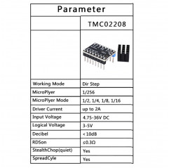 Driver TMC2208 V3.0 UART BIGTREETECH - driver stepper für 3D-Drucker Kraftfahrer 19570017 Bigtreetech