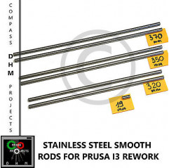 Guide lisce inox Prusa i3 Rework 8 mm stainless steel rods Reprap 3D printer Stampa 3D18011003 DHM