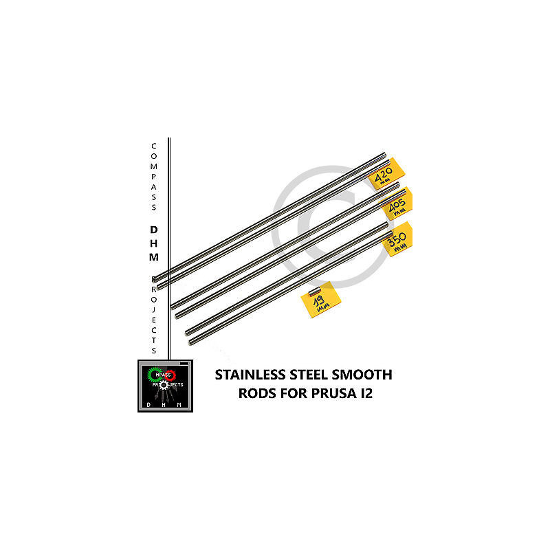 Guide lisce inox Prusa i2 barre lisce 8 mm stainless steel rods Reprap 3Dprinter Stampa 3D18011001 DHM