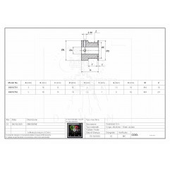 Poulie T2.5 Ø 5mm 20 dents H6 Poulies dentées T2.5 05010702 DHM