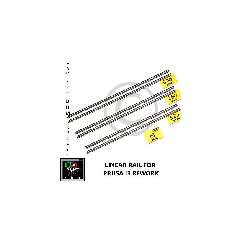 Prusa i3 REWORK hardened smooth bars - linear rail rods 8 mm Reprap 3D printing 18011006 DHM