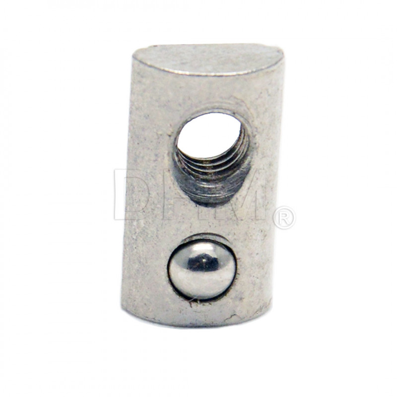 Nut with spring - Series 6 steel - M4 thread Series 6 (slot 8) 14090150 DHM