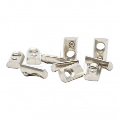 Nuts with spring - Series 6 steel - M5 thread - pieces 10 Series 6 (slot 8) 14090117 DHM