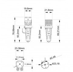 Hotend hotend Goliath water - pour VzBot refroidi par liquide Vz-Hotend 19760007 Mellow 3D