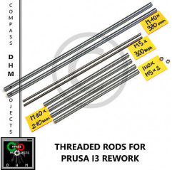 Prusa i3 Rework - Edelstahl Gewindestangen M5/10 - Reprap 3D 3d Drucken 18011009 DHM
