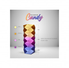 Filamento PLA Silk Rainbow Candy 1.75mm 1kg - FDM 3D printing filament AzureFilm PLA Silk AzureFilm 19280269 AzureFilm