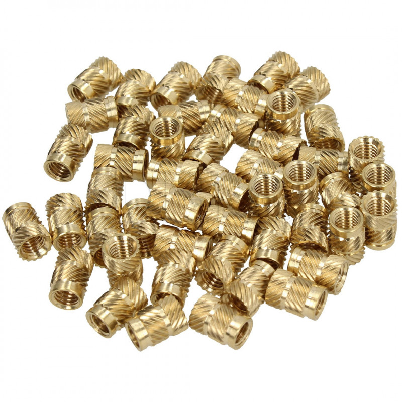 Brass M3 threaded insert - 3x10x5 mm - Pack of 100 pieces Other 02083586 DHM