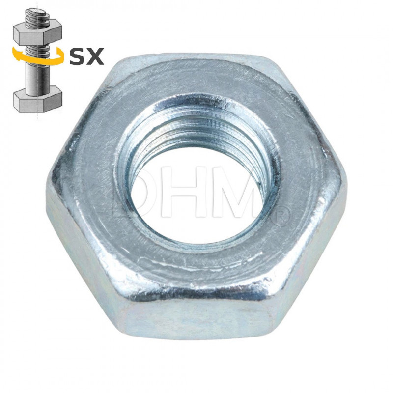 Left-handed galvanized hex nut M5 Hex nuts 02083596 DHM