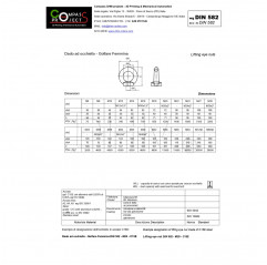 Dado ad occhiello zincato M6 - golfare femmina Dadi esagonali02083624 DHM